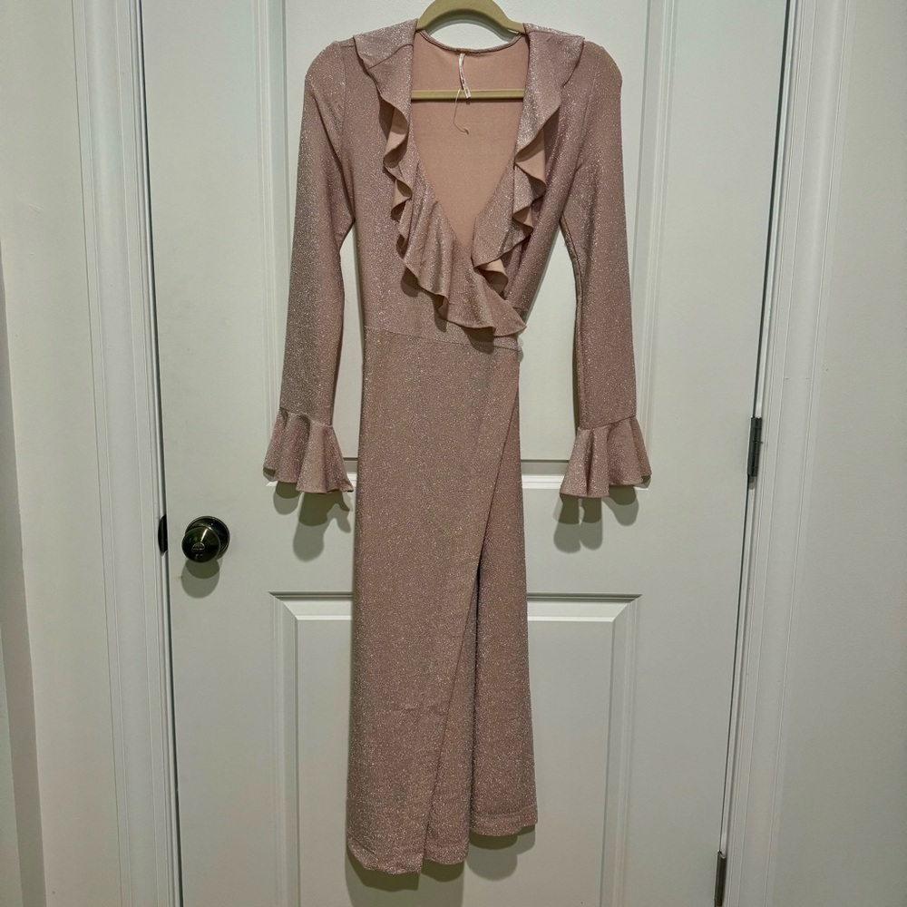 Free People Glitter Wrap Dress